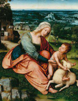 Quentin Matsys Madonna and Child with the Lamb. Germany oil painting art